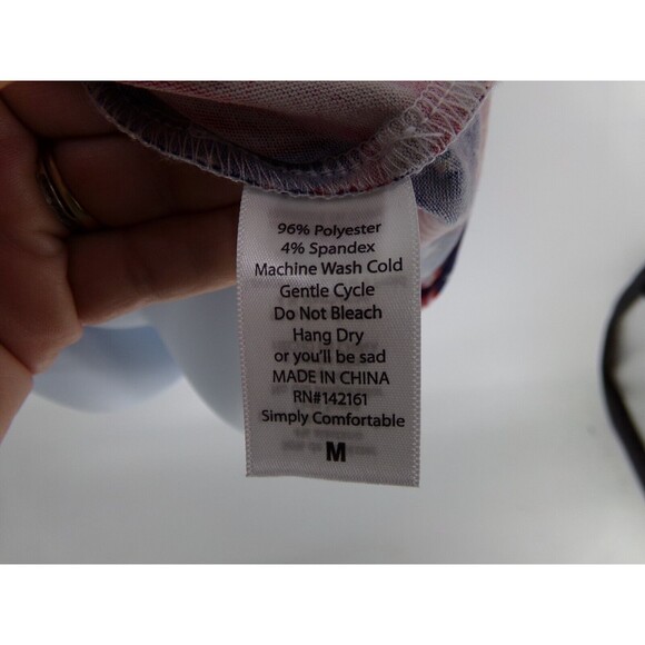 Lularoe Medium Randy Raglan Red White Blue stars & stripes Americana Top size M - Picture 4 of 8